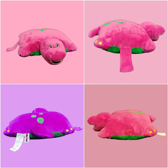 PILLOW PETS 2011 Barney The Dinosaur Plushie - Picture 3 of 6